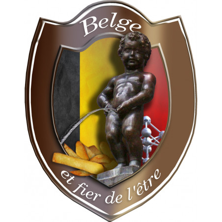 Belge et fier de l'être (10x7.8cm) - Autocollant(sticker)