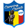 Camping cariste Belge (10x7.5cm) - Autocollant(sticker)