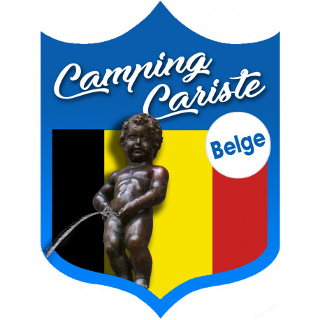 Campingcariste Belge (15x11.2cm) - Autocollant(sticker)