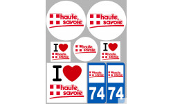 Haute Savoie (8 autocollants variés) - Autocollant(sticker)