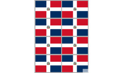 Drapeau République dominicaine (8 fois 9.5x6.3cm) - Autocollant(sticker)