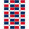 Drapeau République dominicaine (8 fois 9.5x6.3cm) - Sticker/autocolla
