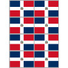 Drapeau République dominicaine (8 fois 9.5x6.3cm) - Autocollant(sticker)