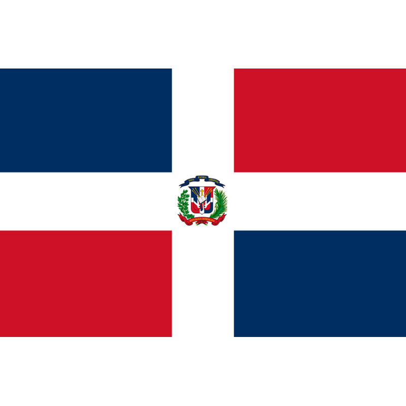Drapeau République dominicaine (19.5x13cm) - Sticker/autocollant