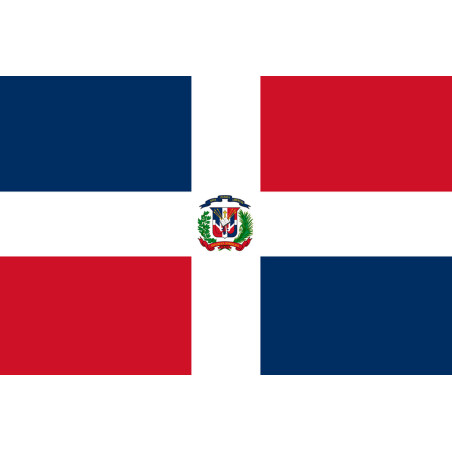 Drapeau République dominicaine (19.5x13cm) - Sticker/autocollant