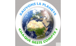 sauvons la planète - 10x10cm - Autocollant(sticker)