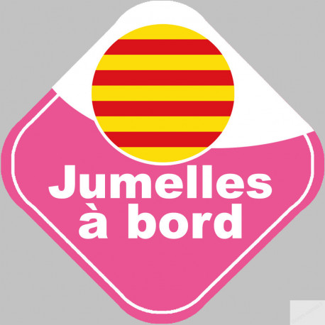 jumelles catalanes  (10x10cm) - Autocollant(sticker)