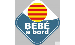 Bébé à bord catalan - 10cm - Autocollant(sticker)