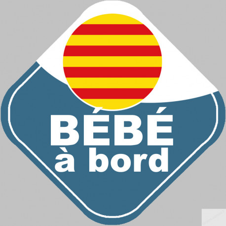 Bébé à bord catalan - 10cm - Autocollant(sticker)