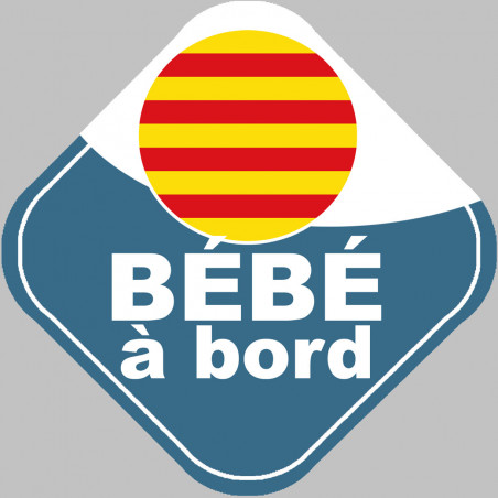 Bébé à bord catalan - 10cm - Autocollant(sticker)