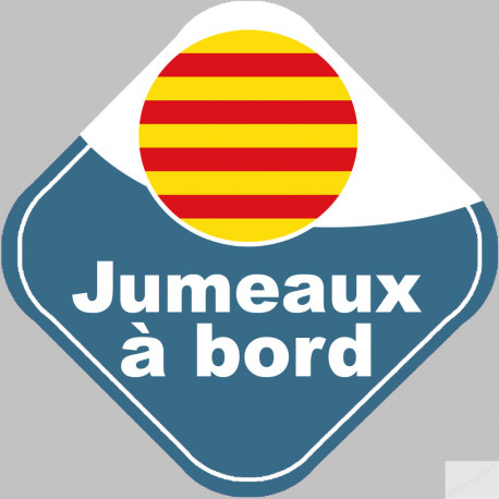 Bébé à bord jumeaux catalans - 10cm - Autocollant(sticker)