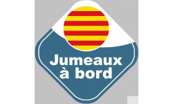 Bébé à bord jumeaux catalans - 15cm - Autocollant(sticker)