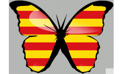 Effet papillon Catalan (10x7cm) - Autocollant(sticker)