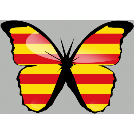Effet papillon Catalan (15x10.5cm) - Autocollant(sticker)