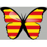Effet papillon Catalan (15x10.5cm) - Autocollant(sticker)