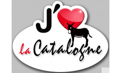 j'aime la Catalogne - 15x11cm - Autocollant(sticker)