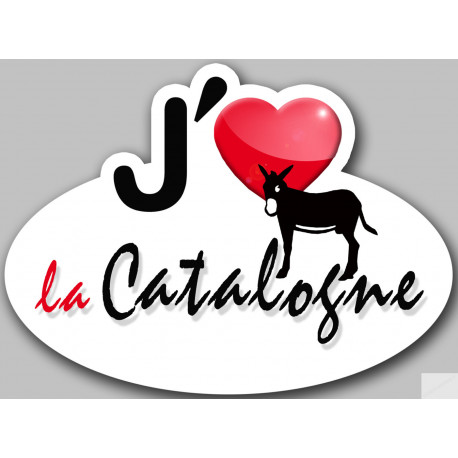 j'aime la Catalogne - 15x11cm - Autocollant(sticker)