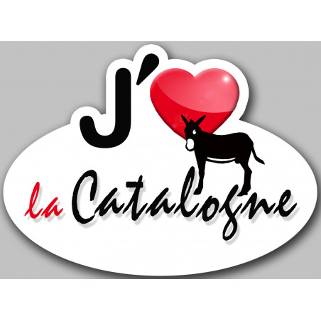 j'aime la Catalogne - 15x11cm - Autocollant(sticker)