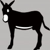 Silhouette âne Catalan - 20cm - Autocollant(sticker)