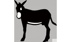 Silhouette âne Catalan (5x5cm) - Autocollant(sticker)