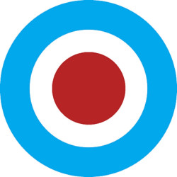 drapeau aviation anglaise - 20cm - Sticker/autocollant