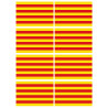 Drapeau Catalan - 8fois 9.5x6.3cm - Sticker/autocollant