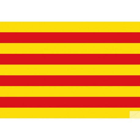 Drapeau Catalan (15x10cm) - Autocollant(sticker)