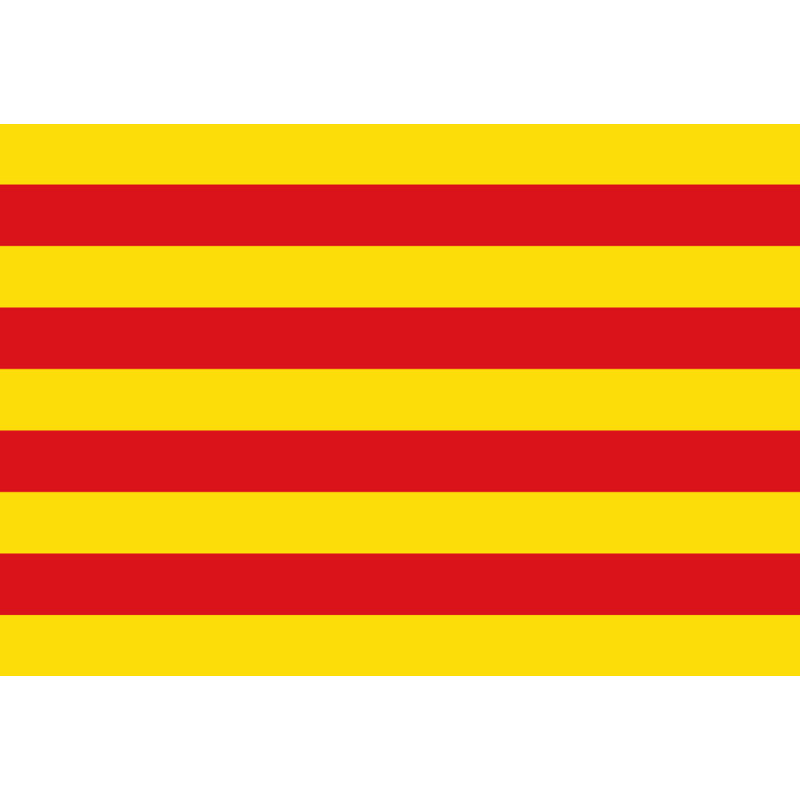 Drapeau Catalan (5x3.3cm) - Sticker/autocollant