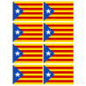 Drapeau Catalan étoilé - 8fois 9.5x6.3cm - Autocollant(sticker)