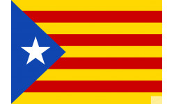 Drapeau Catalan étoilé (19.5x13cm) - Autocollant(sticker)