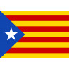 Drapeau Catalan étoilé (19.5x13cm) - Autocollant(sticker)