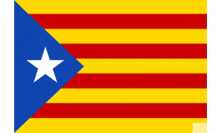 Drapeau Catalan étoilé (15x10cm) - Autocollant(sticker)