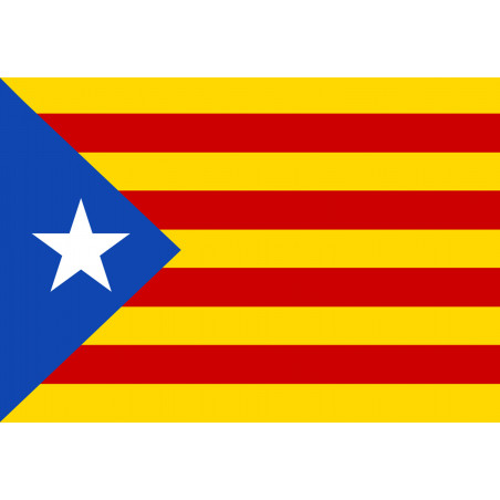 Drapeau Catalan étoilé (15x10cm) - Autocollant(sticker)