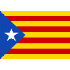 Drapeau Catalan étoilé (15x10cm) - Sticker/autocollant