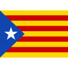 Drapeau Catalan étoilé (15x10cm) - Autocollant(sticker)