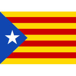 Drapeau Catalan étoilé (5x3.3cm) - Sticker/autocollant