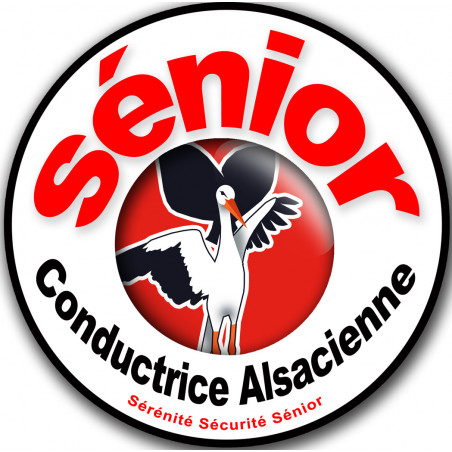 Conductrice Sénior Alsacienne (15x15cm) - Autocollant(sticker)