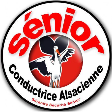 Conductrice Sénior Alsacienne (10x10cm) - Autocollant(sticker)