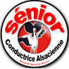 Conductrice Sénior Alsacienne (10x10cm) - Autocollant(sticker)