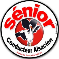 Conducteur Sénior Alsacien (10x10cm) - Sticker/autocollant