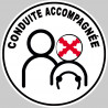 Conduite accompagnée Bourguignon (15x15cm) - Autocollant(sticker)