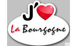 j'aime la Bourgogne (15x11cm) - Autocollant(sticker)