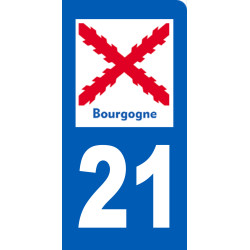immatriculation motard 21 Bourgogne - Sticker/autocollant