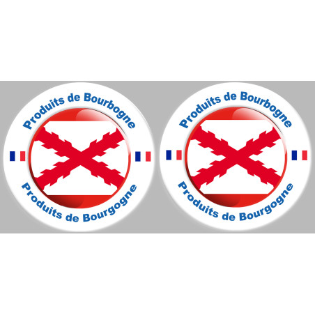 Produits de la Bourgogne - 2fois 10cm - Sticker/autocollant