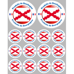 Planche Produits de Bourgogne - 2fois 10cm, 12fois 5cm - Sticker/autoc
