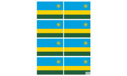 Drapeau Rwanda (8 fois 9.5x6.3cm) - Autocollant(sticker)