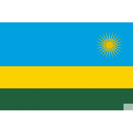 Drapeau Rwanda (19.5x13cm) - Autocollant(sticker)