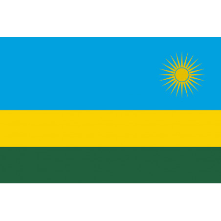 Drapeau Rwanda (15x10cm) - Autocollant(sticker)