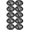 Numéros table de restaurant de 40 à 49 (10 fois 5x3.5cm) - Sticker/a