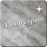 à mon copain marbre gris (20x20cm) - Autocollant(sticker)